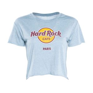 Women's Ice Blue Logo Crop Tee