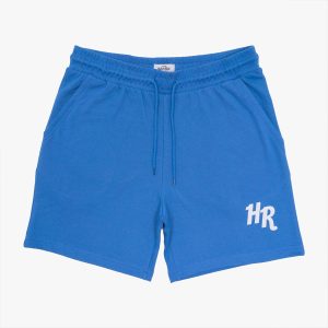 Adult Fit Pop of Color French Terry Shorts in Mid Blue